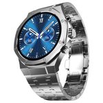 Fire-Boltt Royale Luxury Stainless Steel Smart Watch 1.43” AMOLED Display, Always On Display, 750 NITS Peak Brightness 466 * 466 px Resolution. Bluetooth Calling, IP67, 75Hz Refresh Rate (Silver)