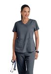 Grey's Anatomy 71166 V-Neck Top Granite S