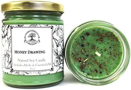 Money Drawing 9 oz Soy Spell Candle | Use in Rituals Relating to Wealth, Financial Security, Prosperity & Abundance | Wiccan, Pagan, Hoodoo, Magick Conjure