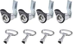 uxcell Triangle Cam Lock 1-1/4" Cylinder Length Fits Up to 3/4" Thick Panel Silver Tone 4Pcs