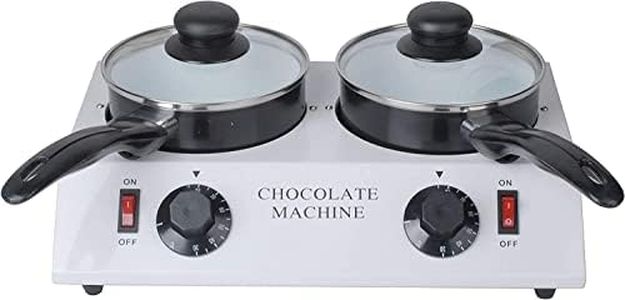 INTSUPERMAI Chocolate Melting Pot Chocolate Candy Melting Warming Fondue Machine Chocolate Melter 110V 60HZ Electric Heated for Chocolate, Candy, Butter, Cheese, Caramel-2 Pot
