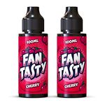 Fantasty Vape Liquid 2 x 100ml Cherry Vape Juice E Liquid 70/30 Ecig Juice Cigarette Liquid Sub Ohm Juice Flavoured E Juice E Cigarette E-Liquid Nicotine Free Vape Short Fill