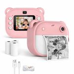 Camlet Instant Print Camera 48MP | Photo & Video, Creative Game for Kids Mini LED Digital 1080P HD Display | Long Lasting Battery Life, Ideal Gift for Birthday, Boys & Girls (3 Rolls)