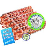 Rib Rack Stainless Steel – 6-Rib Capacity! Integrated Temperature Probe Holder - Never Risk Burnt Ribs Again! 100% Food-Safe, Non-Magnetic Stainless Steel – Easy Clean-up and Coating-Free!