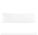 Egyptian Luxury Soft Brushed Microfiber Body Pillow Pillowcase - Hypoallergenic Non-Zippered Hotel Quality Body Pillow Cover - 21" x 60" - White