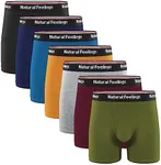 Natural Feelings Boxer Briefs Mens Underwear Men Pack Soft Cotton Open Fly Underwear