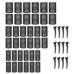 KEYRI 48PCS Hair Rollers Set Hair Rollers with Clips Self Grip Jumbo Hair Roller No Heat Heatless Hairs Rollers for Long Medium Short Hair Styling Hairs Salon Hairdressing Curlers (Black, 3 Size)