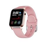 Smart Watch for Android and iOS Phone with 1.4" Touch Screen, Activity Fitness Tracker Heart Rate Sleep Monitor,5ATM Waterproof Pedometer Smartwatch Step Counter for Women Men and Kids (Pink)