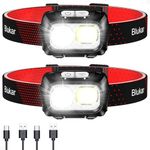 Blukar Head Torch Rechargeable, 2 P