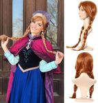 QUEENTAS Long Brown Wigs for Women 