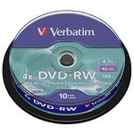 Verbatim DVD-RW 4.7Gb 4X Spindle 10 No 43552 verbatim dvdrw 4.7 gb DVD