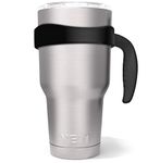 Tumbler Handle for YETI 30oz Rambler Cup, ALIENSX Anti Slip Travel Mug Grip Holder for Yeti Rambler, Ozark Trail, Rtic, Sic and More Tumbler Mugs (Black)