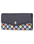 NAUTICA Money Manager Rfid Womens Polyurethane Wallet Clutch Organizer (Indigo)