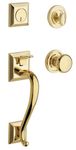 Baldwin 85320.003.ENTR Madison Sectional Trim Handleset with Classic Knob, Lifetime Polished Brass by Baldwin