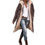 Winter Coats for Women UK Warm Fleece Lined Overcoat Outerwear Full Zip Hooded Long Jackets Ladies Long Sleeve Down Jacket Longline Padded Puffer Coat Cardigans Quilted Raincoat Hoodies