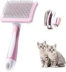 Vinabo Self-cleaning Pet Brush, Brush for Long and Short Hair, For Dogs, Cats, Effectively Eliminate Tomentosis Undercoat, Tangles, Pink