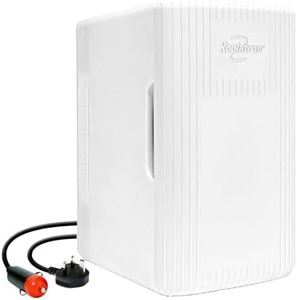 Koolatron Retro 6L Mini Fridge For Bedrooms Small 12V Portable Cooler Warmer Refrigerator 8 Can Table Top Quiet Mini Fridges For Skincare Food Drinks Kids Home Car & Travel White
