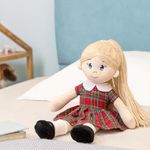 Mirada Cute Huggable Gudiya Mia School Girl Rag Doll Soft Toy for Baby Girls/Kids | Washable & Super Soft Fabric Body|Stuffed Plush | Ideal Gift for Rakhi/Raksha Bandhan/Birthday - 38cm