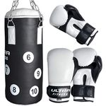 CROSSJAB Kids Punch Bag with Punching Gloves and Chain Filled Boxing Set Kids Punching Bag- Boxing Bag for Children kid’s boxing MMA Muay Thai Karate Workout