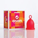 Asan Menstrual Cup - Easiest Cup to Insert & Remove I Special Ring Design | Premium Medical Grade Silicone I Designed in The USA (Heavy Flow)