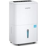 Waykar 120 Pints 2025 Energy Star Home Dehumidifier for Spaces up to 6,500 Sq. Ft for Home, Basements and Large Rooms with Drain Hose, Handle, Auto Defrost and Self-Drying