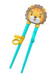 Lion Training Chopsticks for Right-Handed Kids Children Boys Girls, 1 Pair - Cute, Eco-Friendly, Reusable, Durable