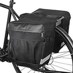 Eyein Bike Pannier Rear Rack Bag, 28L Waterproof Double Bicycle Rear Seat Trunk Carrier, Reflective Anti-Tear Cycle Saddle Luggage Pack Storage Pouch for Grocery Shopping Commuter Long Cycling Touring