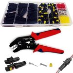 Twippo 20 Kits 2 Pin Connector Automotive Electrical Connectors Quick Disconnect Waterproof 2 Way Wire Connector with Ratchet Crimping Tool