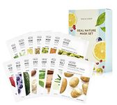 [THEFACESHOP] Real Nature Face Mask Sheets (15 Treatments), Full Face Masks Peel Off Disposable Sheet (Pack of 15)