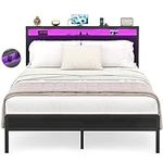 Homieasy Full Size Bed Frame with C
