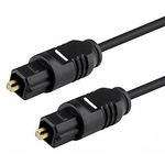 Vultic Optical Digital Audio Cable (16ft) - Toslink to Toslink M/M Slim Fiber Optic Gold Plated Cord Cable for Home Theater, Sound Bar, TV, PS4, PS5, Xbox, VD/CD Player, Game Console (5m)