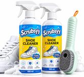 MissMouth's Scrubsyy Shoe Cleaner Foam Spray with Brush, Deep Cleaning for Sneakers, White Shoes, Canvas, Leather & Sports Shoes, Removes Dirt, Stains & Yellow Marks, Fresh Fragrance, 100ml x 2