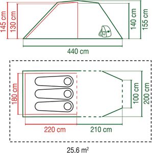 Coleman Chimney Rock 3 Plus Tunnel Tent – 3 Person, Dark Room, Waterproof