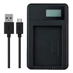 PowerVolt - USB Camera Battery Charger for Sony SLT-A57 (a57), SLT-A58 (a58), SLT-A65 (a65), SLT-A77 (a77), SLT-A77 II (a77 II), SLT-A99 (a99) Camera - Smart Display for Accurate Battery Charge Status