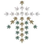 SUNNYCLUE 1 Box 30Pcs 3 Styles Marijuana Leaf Charms Maple Leaves Charm Medical Pot Cannabis Hemp Weed Tibetan Style Alloy Mental Pendants for Jewelry Making DIY Earring Necklace Bracelet Crafts