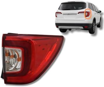 Taillight Replacement for Honda 2019 2020 2021 2022 Pilot Sport Utility LED Tail Light Assembly With Bulb, Right/Passenger, DOT&SAE, OEM: 33500-TG7-A11, Partslink: HO2805120