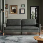 Vesgantti 75" Grey Couch, Comfy Small Sofas, Mid Century Modern Decor Loveseat Sofa, Couches for Living Room, Small Sofa for Bedroom, 3-Seat Sofa Living Room Furniture,No Tool Fast Assembly