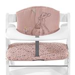 hauck Highchair Pad Select, Disney Bambi Rose - for Alpha+ Wooden High Chair, from 6 Months, Soft Fabric, Anti Slip, Machine Washable, Easy to Install