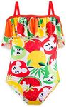 Disney Mickey Mouse Fruit Swimsuit for Girls - Summer Fun Size 5/6 White