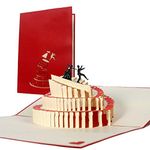 Wedding Card Funny, Wedding Wishes, Congratulations, pop-up Wedding Cake Humour, Wishing Well to Bride and Groom Son Daughter, in Law, Grandson, Granddaughter, Best Wishes to mr and mrs