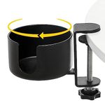 AirTaxiing Desk Cup Holder for Desk in Home, Anti-Spill Cup Holder for Desk, Table Cup Holder for Water Bottles, Wheelchairs, Workstations, Gaming Desk Accessories