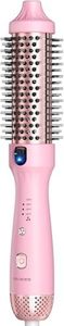 Thermal Brush for Blowout Look, Zavarea CarePro 1.5 Inch Negative Ion Thermal Brush, Heated Styling Tool with Cool-Air Tech for 0 Hair Damage, Easy to Quick Styling and Dual Voltage for Travel, Pink