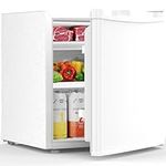COWSAR 1.7 Cu.Ft Mini Fridge with Freezer, Compact Refrigerator with 7 Temperature Settings, Energy-efficient Low Noise Small Refrigerator Suitable For Dorm, Office, Bar, RV (White)