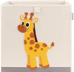 CLCROBD Foldable Animal Cube Storage Bins Fabric Toy Box/Chest/Organizer for Kids Nursery, 13 inch (Elegant Giraffe)