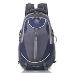 HEROZ Harrow 45 Ltrs Travel Laptop Backpack Slim Durable College School Computer Bookbag tracking for Women, Men, Girls, Boys Outdoor Camping & Fits Up to 17.3-inch laptop (Navy Blue)