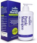 Herbishh Purple Shampoo for Blonde, Silver & Highlighted Hair, Eliminates Yellow & Brassy Undertones, Deep Cleansing Shampoo, Frizz Control & Color Protection, 100% Vegan & Sulfate Free, 16.9 fl. Oz