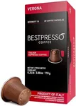 Bestpresso Coffee for Nespresso Original Machine 120 Aluminum pods Certified Genuine Espresso Verona Blend (High Intensity) Pods Compatible with Nespresso Original 60 Days Satisfaction Guarantee