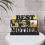 MYGIFTYSHOP Best Mother Customized Wooden Photo Frame Table Top 12 X 8 Inch - | Birthday Retirement Mothers Day Love Gift For Mom Maa Mummy, Square,Oval, Tabletop