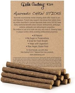 Dale Audrey Ayurvedic Chew Sticks, Natural Licorice Root with Neem, Organic Toothbrush for Oral Care & Fresh Breath | Sugar Free Neem Infused Chew Sticks, Glycyrrhiza Glabra - 1.12 Oz
