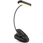 LEPOWER Book Light Dimmable, Lightweight Reading Light 3 Brightness, 3 Light Mode, Eye Caring 9 LED Book Light for Reading in Bed, for Paperbacks, Hardbacks, USB Cable & Battery Operated(Not Recharge)